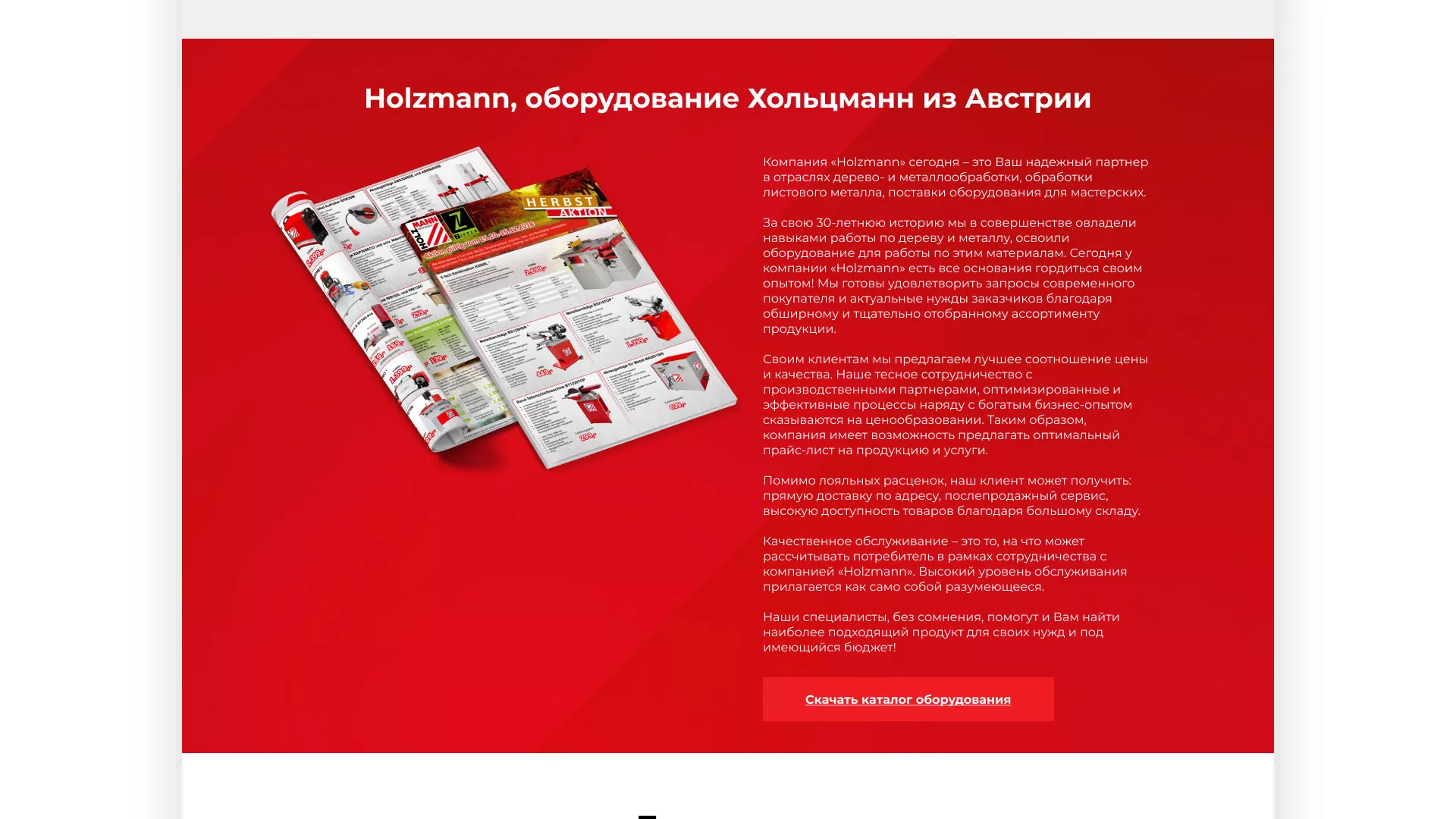 Создание сайта компании «HOLZMANN Maschinen GmbH» в Лениногорске