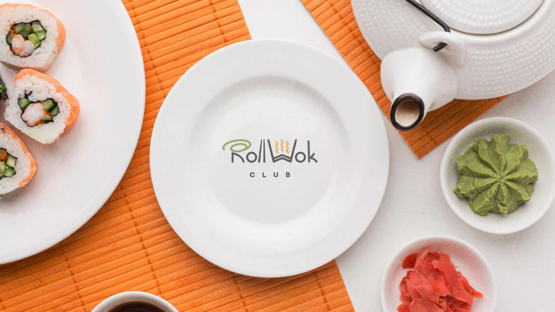 Разработка логотипа и фирменного стиля в Лениногорске для суши-бара «Roll Wok Club» Разработка логотипа и фирменного стиля в Лениногорске для суши-бара «Roll Wok Club»
